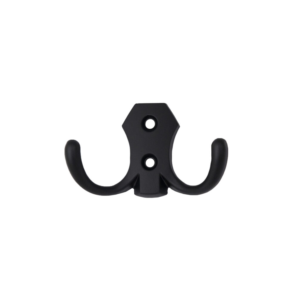 Furniture hook two-horn met. WP89 black matte GRIDLI