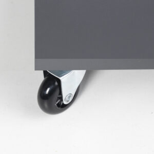 Furniture wheel CRYSTAL/2 d50 h67 with platform, black AKS - Image 3