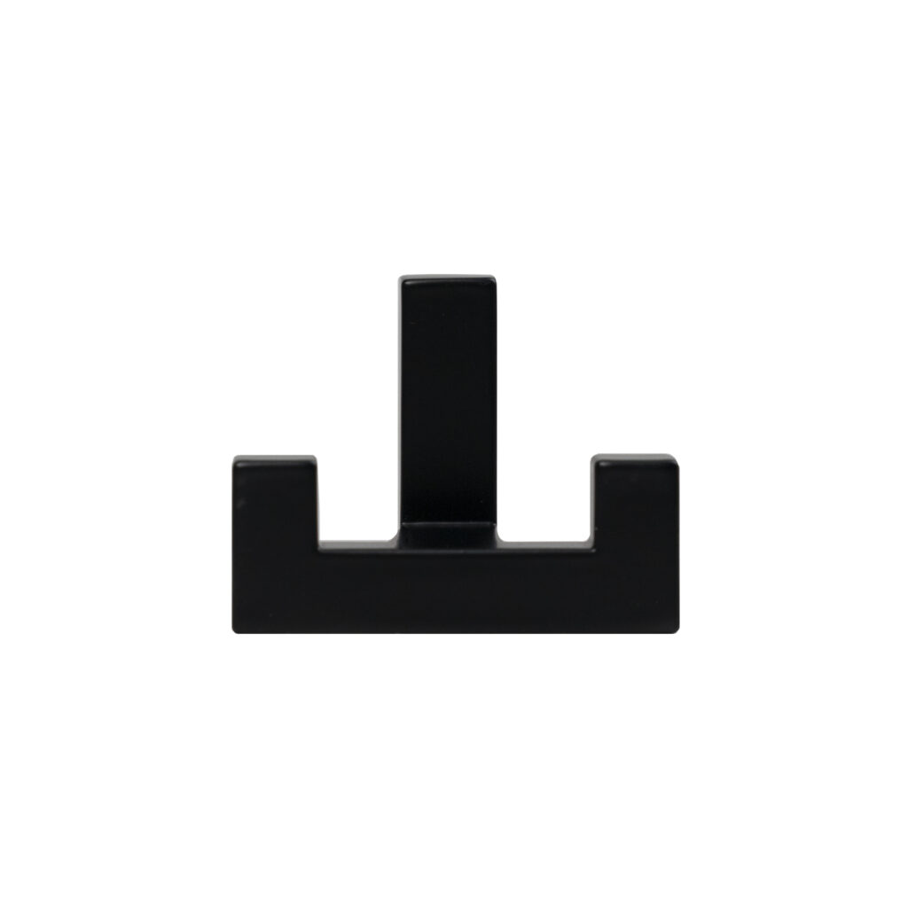 Furniture hook two-horn met. BENZ matt black AKS