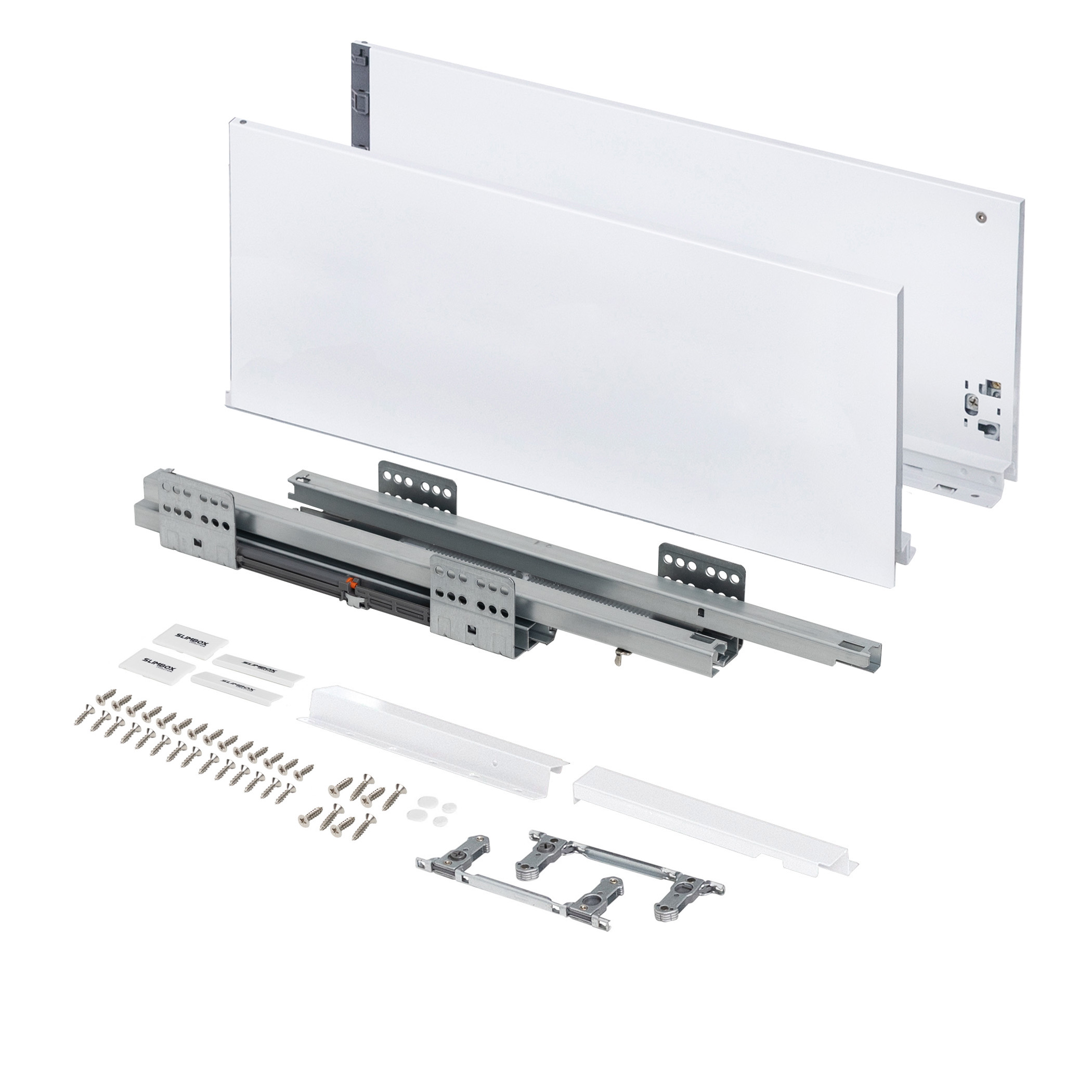 Система ящиков Slimbox Evolution L-450 H=199 белый SOFT CLOSE ДСП16мм - изображение 4