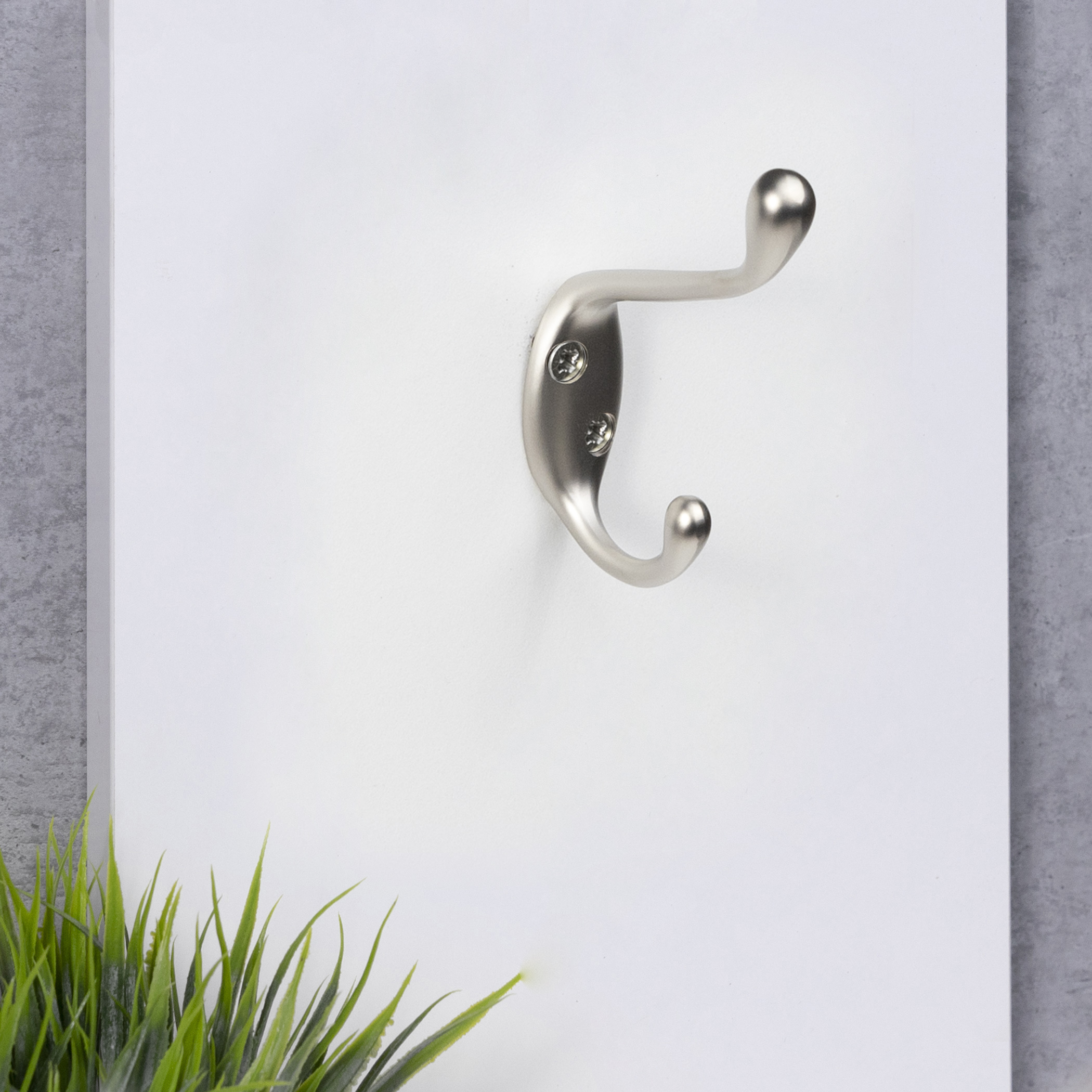 Furniture hook two-horn met. VIOL satin AKS - Image 5