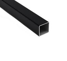Pipe square L-3000 25*25 QUADRO, black AKS