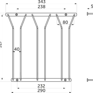 NORWIG three-row hanging glass holder, white AKS - Image 2
