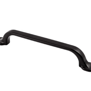Furniture handle bracket met. EIVIND 128 black, AKS - Image 1