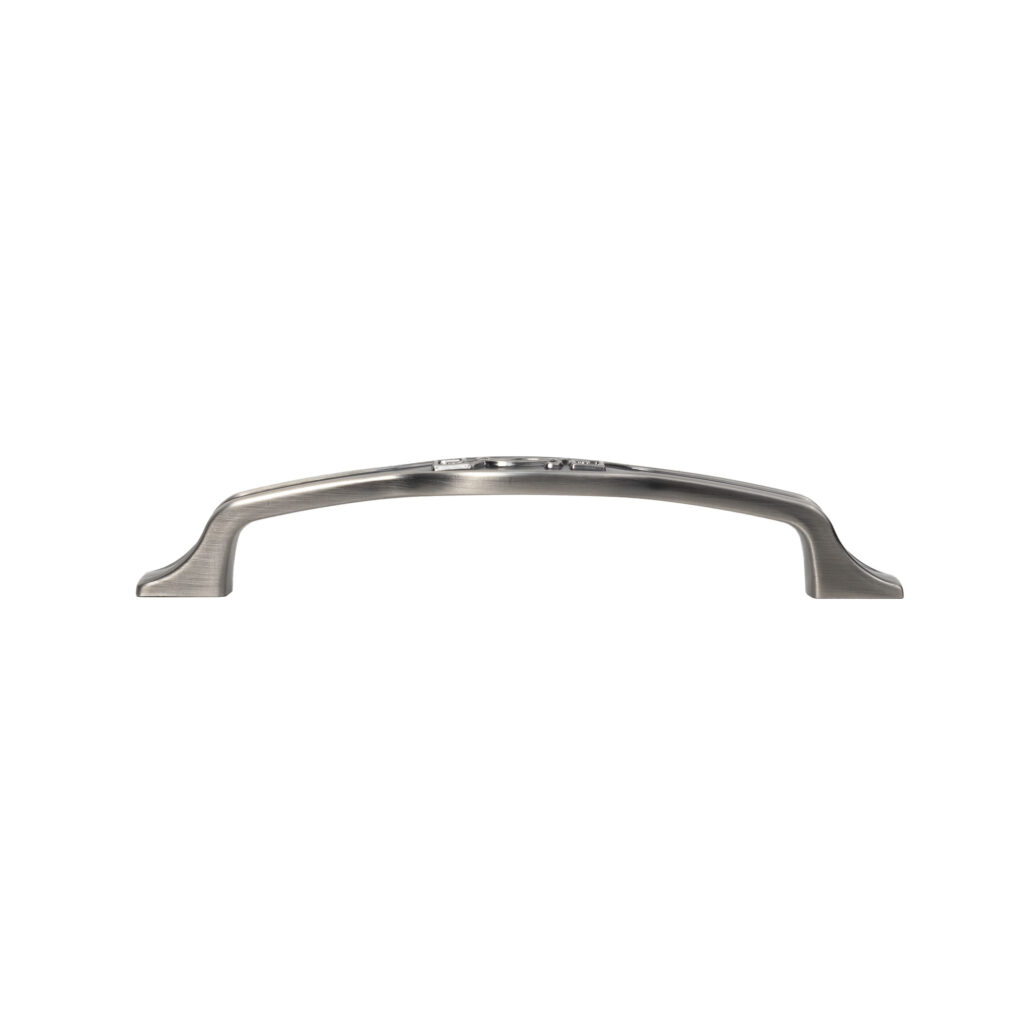 Furniture handle bracket met. PAOLA 128 brushed nickel, AKS