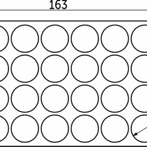 Self-adhesive plug to the eccentric white shagreen (20322) FOLMAG (sheet-28 pcs.) - Image 2