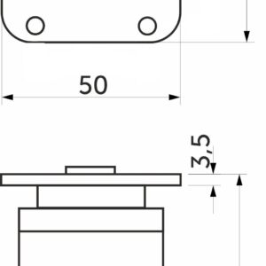 Furniture support aluminum DAKP-27 h60 with adjustable polished steel AKS - Image 2