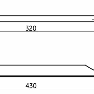 Furniture handle aluminum bracket ENVISION 320/430 white matt, AKS - Image 2