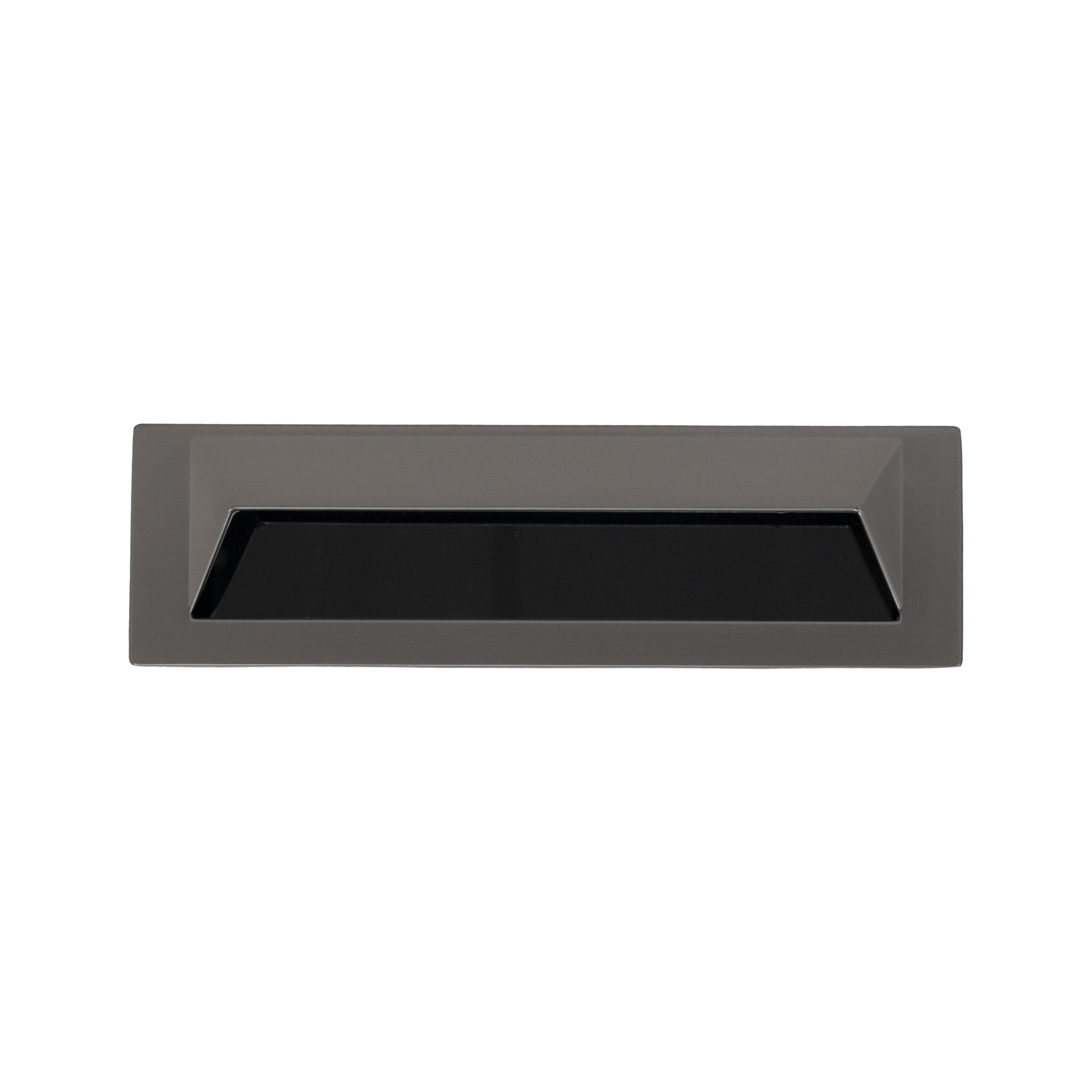 Furniture handle mortise met. TIARA 128 pearl black, AKS - Image 4