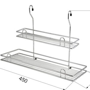 რეილინგის დიდი ორმაგი  კალათა (CWJ103B), ქრომი AKS - Image 2