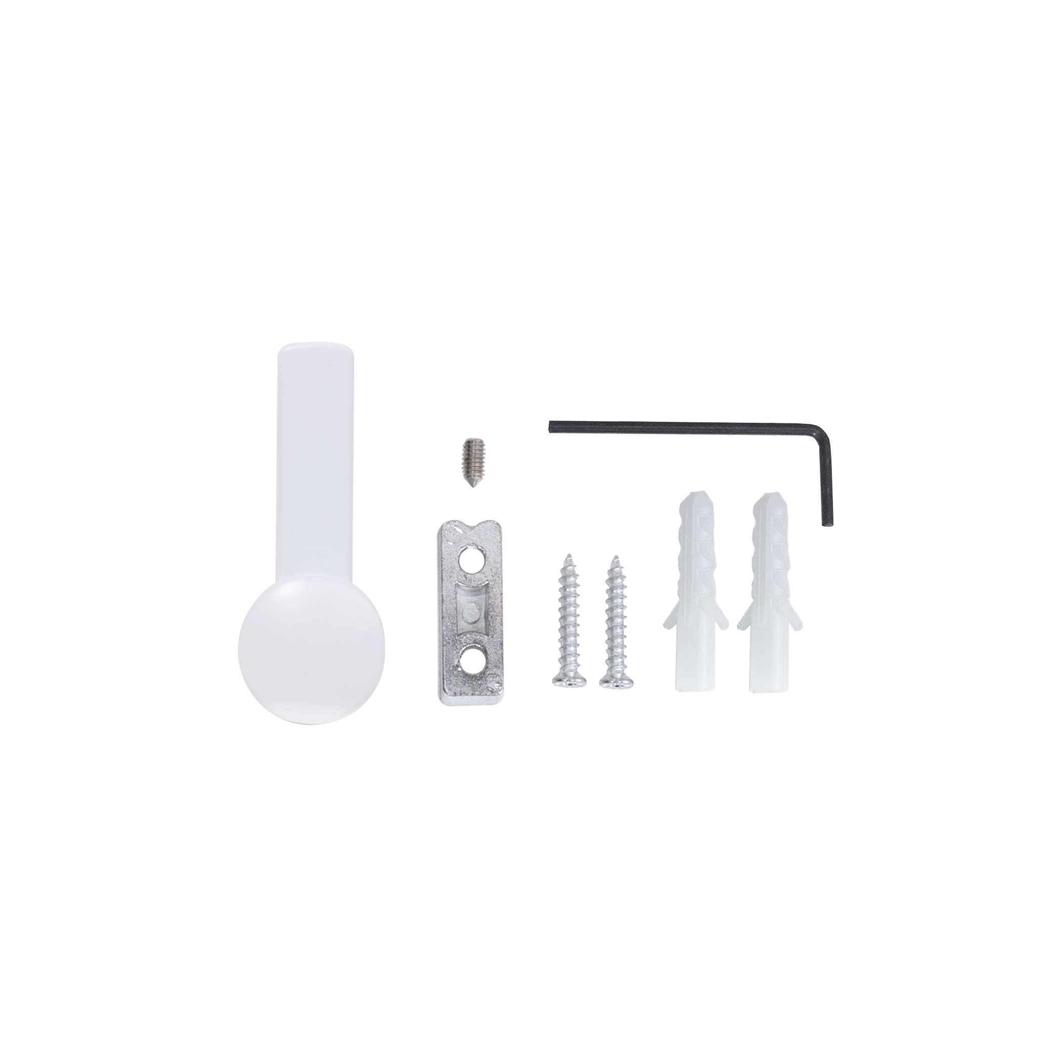Furniture hook single-horn met. KING white matt AKS - Image 6