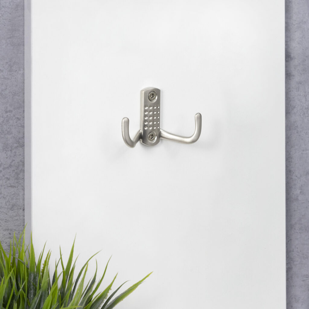 Furniture hook two-horn met. WP12 satin GRIDLI