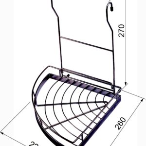Basket for pipe d16 corner single CWJ101 chrome AKS - Image 2