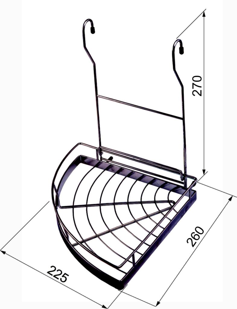 Basket for pipe d16 corner single CWJ101 chrome AKS