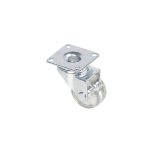 Furniture wheel SHIFT d35 h51 with platform, transparent AKS - Image 1