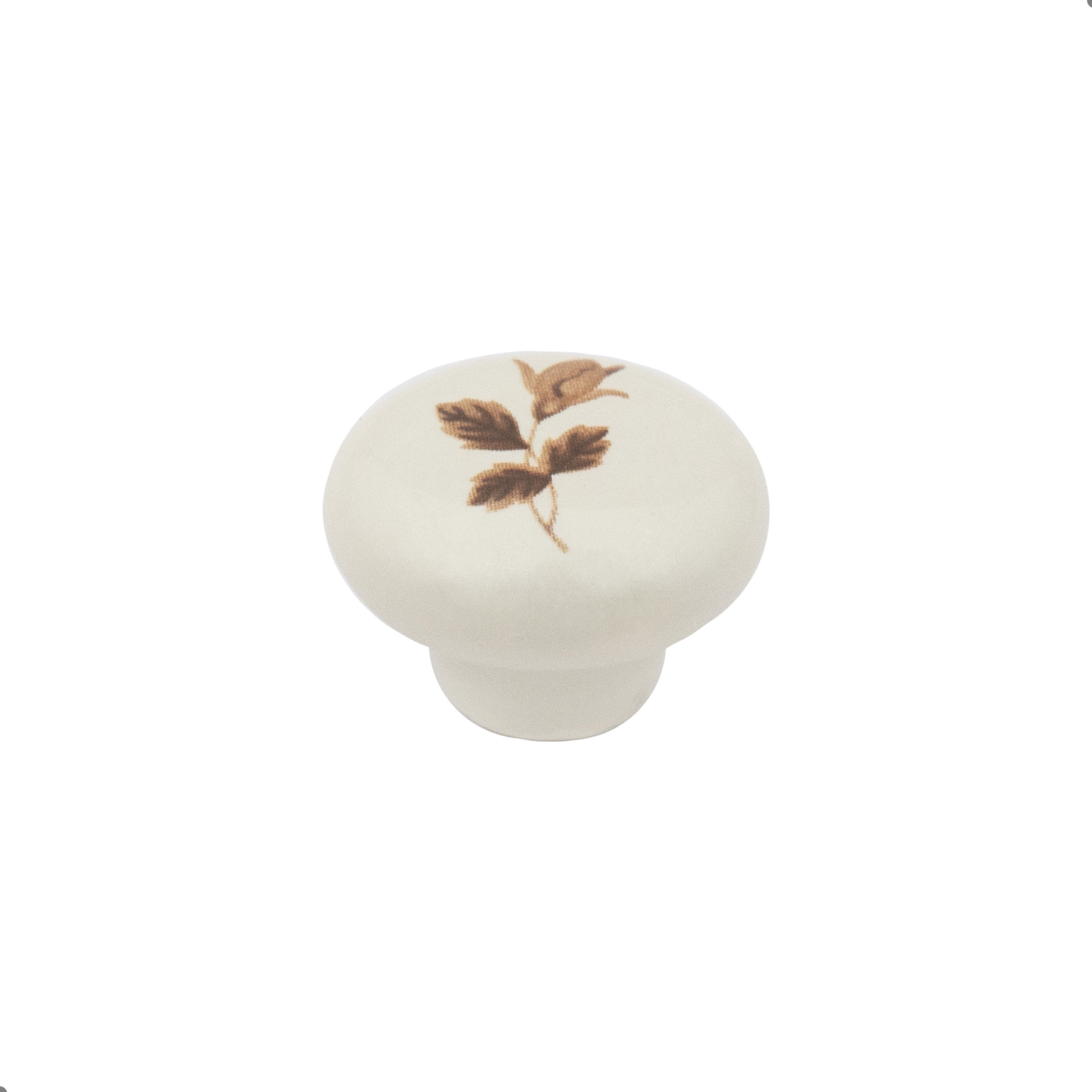 Furniture handle ceramic button GP20 cream, brown AKS sheet - Image 1