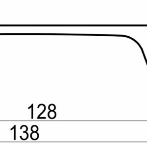 Furniture handle bracket met. TECHNO 128 graphite, AKS - Image 2