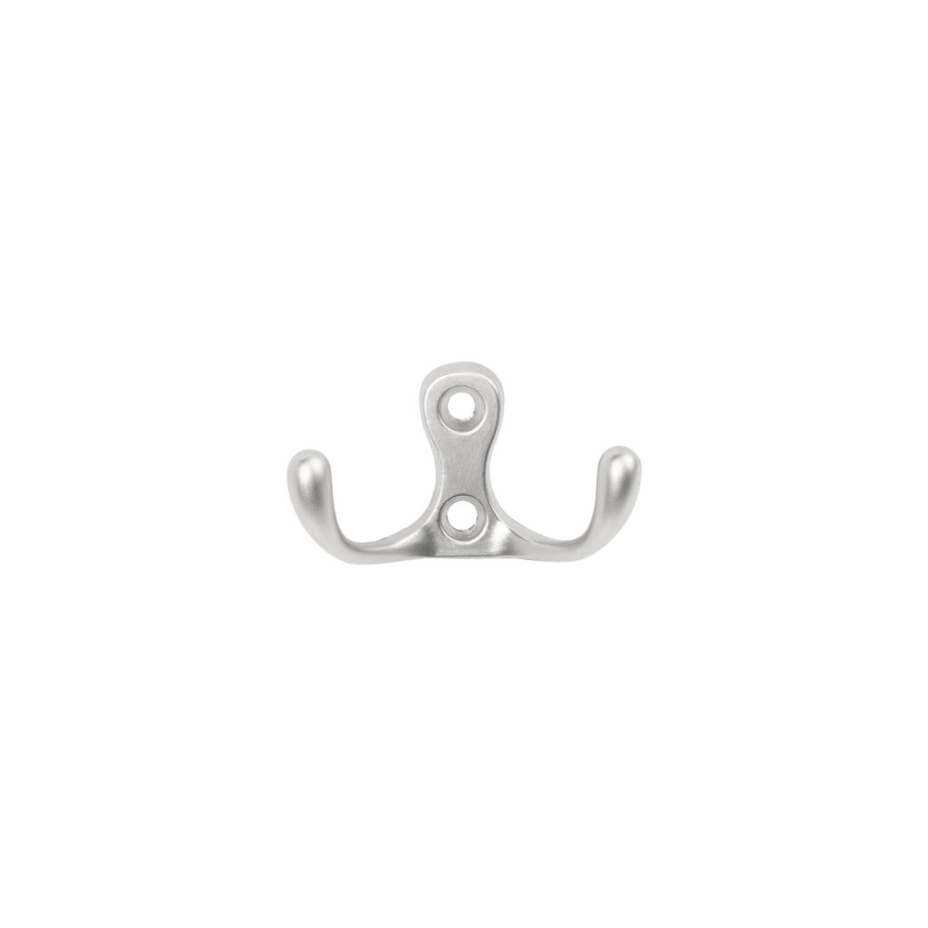 Furniture hook two-horn met. WP19 matte chrome GRIDLI