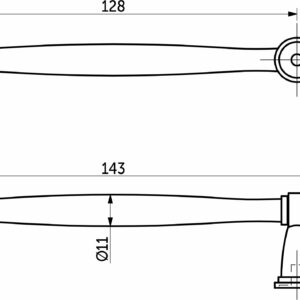 Ручка меб. скоба мет. WIZANTIA 128 старое серебро, AKS - изображение 2