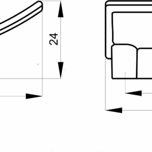 Furniture handle plastic button. PK07/K7 metallic AKS - Image 2