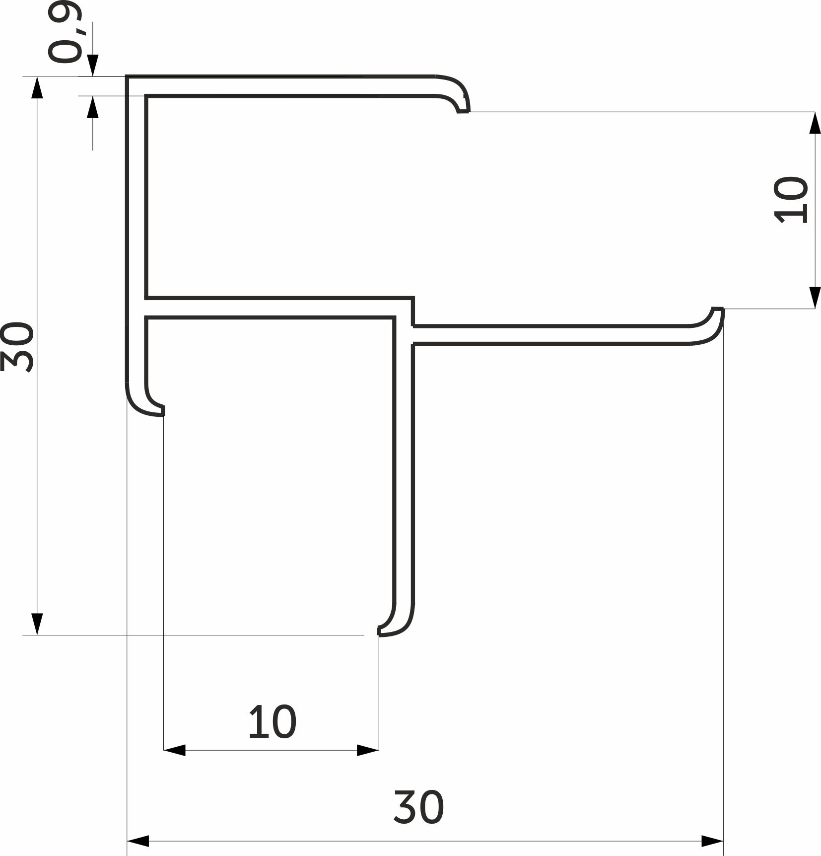 Corner plank 10 corner matte (L=3.05) AKS - Image 2