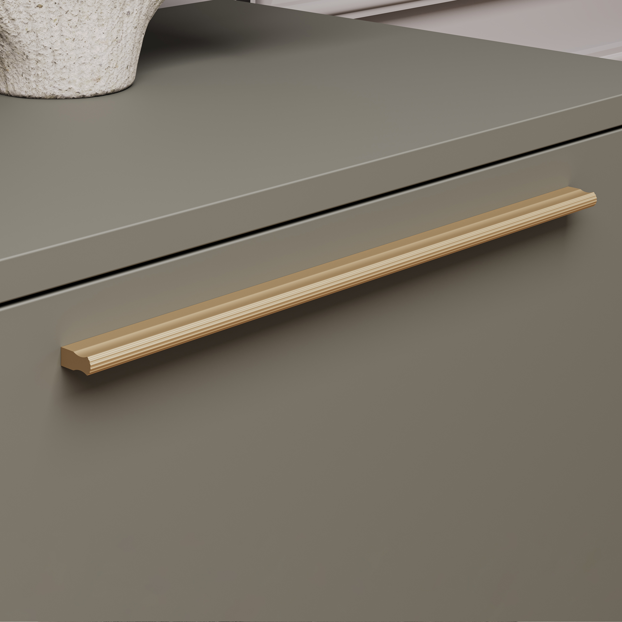 Furniture handle aluminum bracket ENIGMA 320 brushed gold, AKS - Image 8