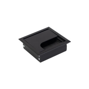 Metal cable pass 80x80mm black AKS - Image 1