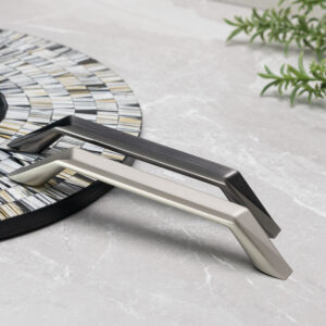 Furniture handle met button PRIZMA satin nickel, AKS - Image 3