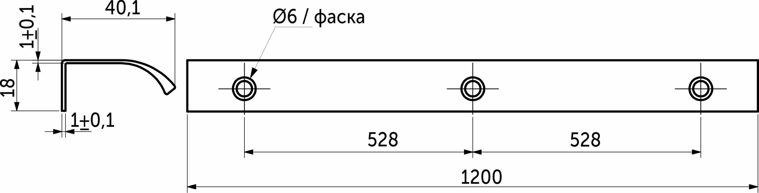 Ручка меб. накладная алюм. MONBLAN 1056/1200 брашированное золото, AKS - изображение 2