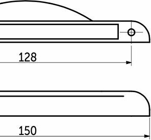 Furniture handle bracket met. METAX 128, brushed gold, AKS - Image 2