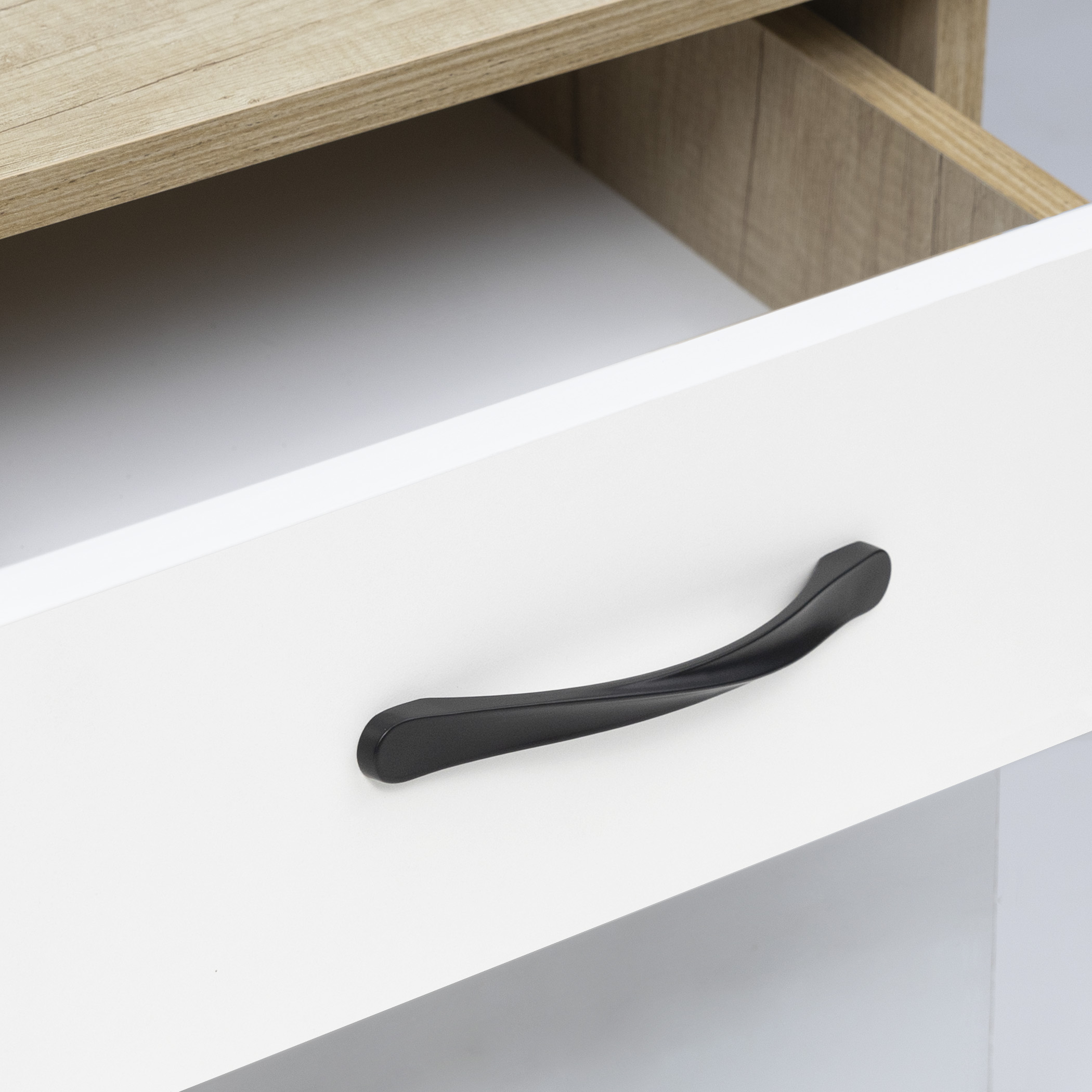 Furniture handle bracket met. EDGE 160 black, AKS - Image 4