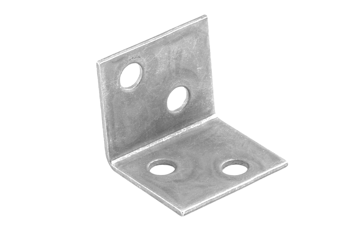 ლითონის კუთხე FSC-01 23x23x25 (1.2), თეთრი თუთია (შეკვრა/100 ცალი) AKS - Image 1