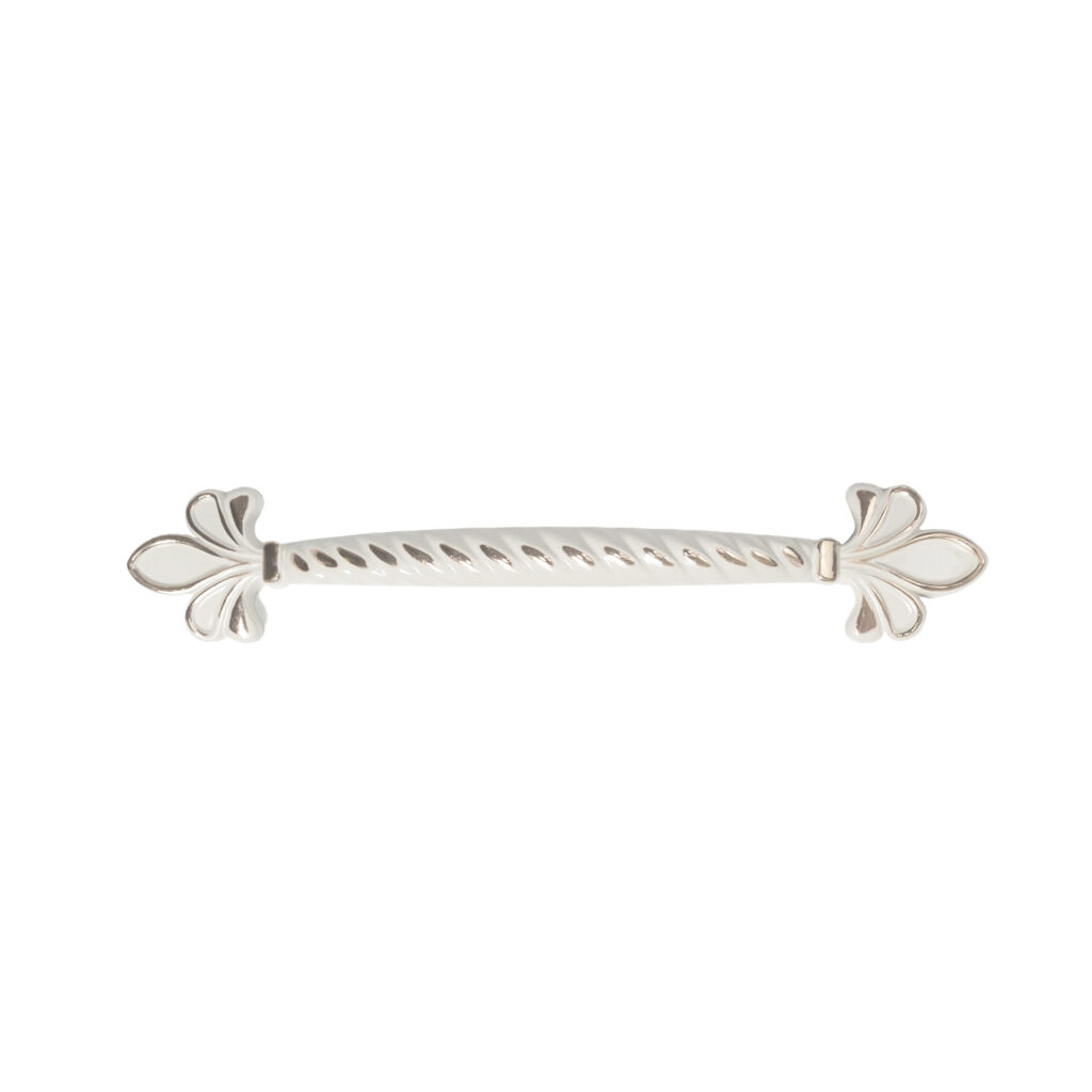 Furniture handle bracket met. MILK 96 gold+ white, AKS