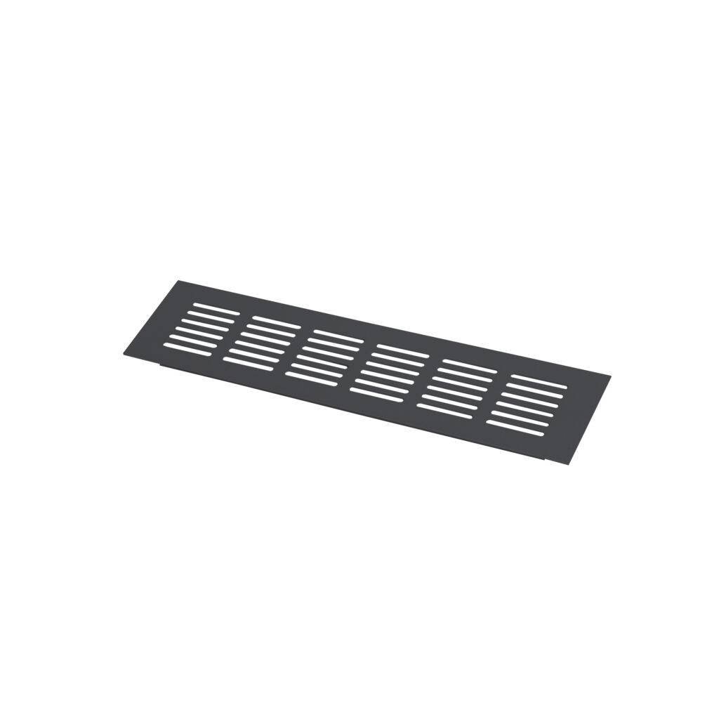 Ventilation grille 250x60mm black aluminum AKS