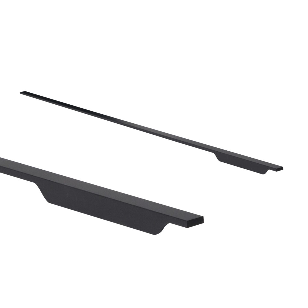 Furniture handle aluminum bracket ANDROMEDA 1056/1200 matte black, AKS (right)