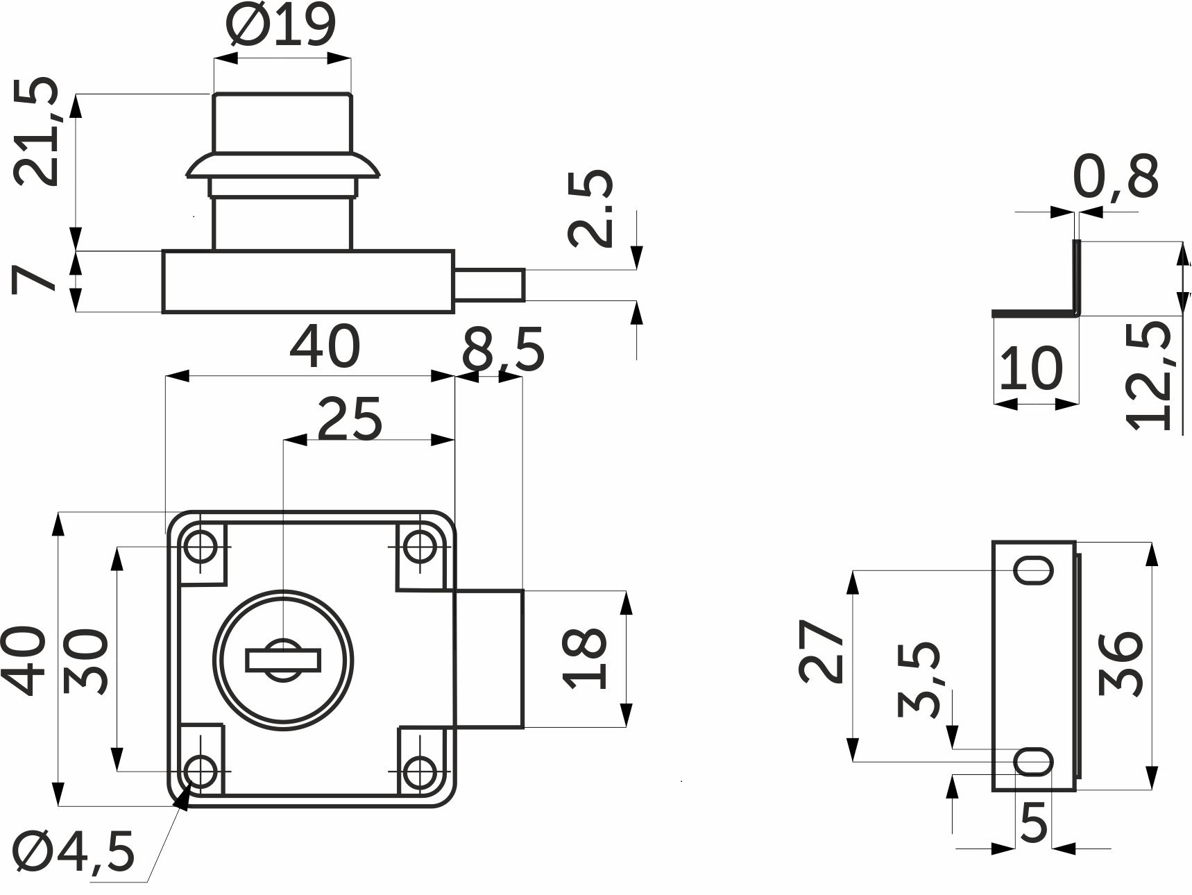 Mechanical swing door lock 138 AKS increased level - Image 2