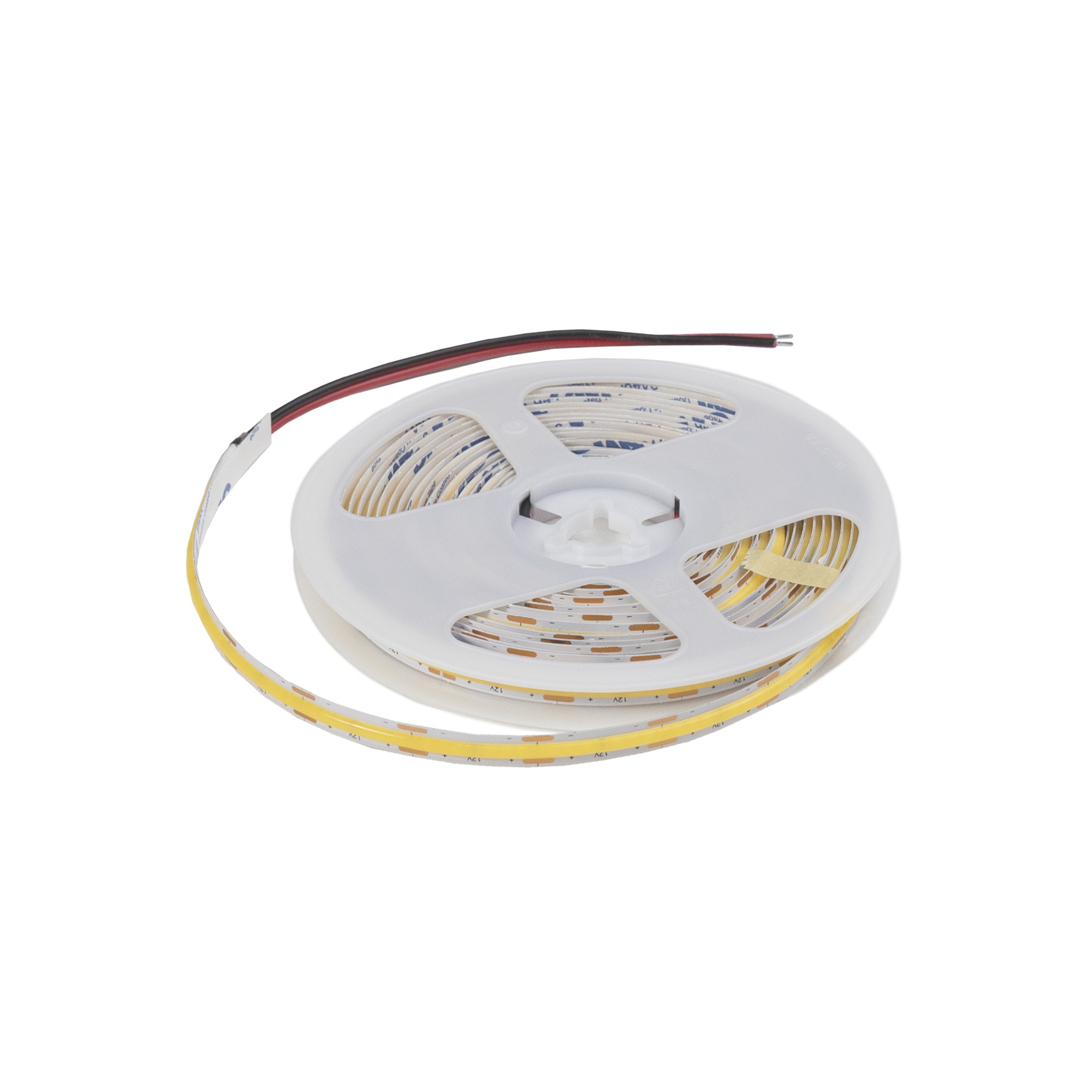LED strip COB - 9.8W/m, 12V, 8mm, 320 d/m, IP20, warm white (3000K), CRI>90, 1000 Lm, 5m, AKS - Image 1